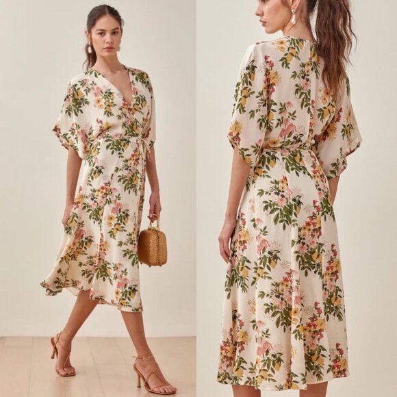 Reformation Dresses & Skirts - REFORMATION Karen Floral Wrap Midi Maxi Dress Milo \\ M